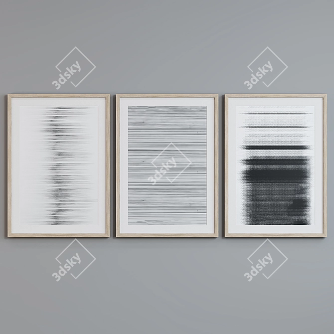  Modern Abstract Picture Frame Set 3D model image 5