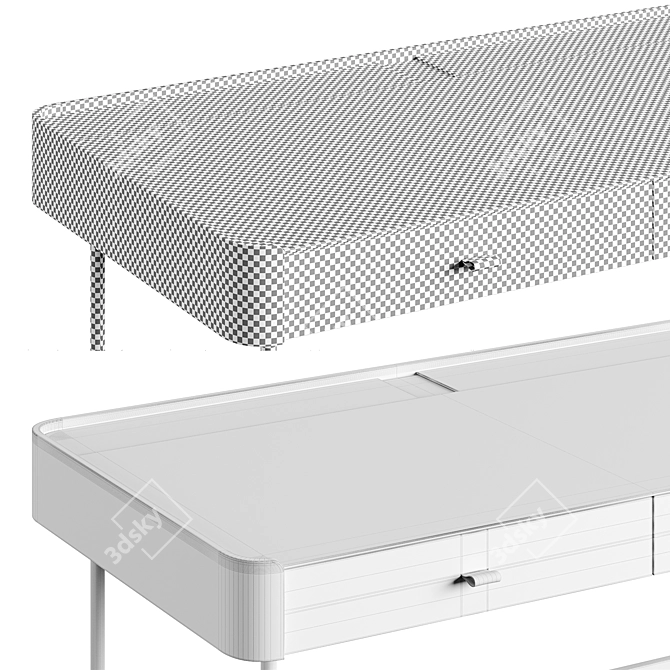 Ash Finish Console Table Stand 3D model image 6