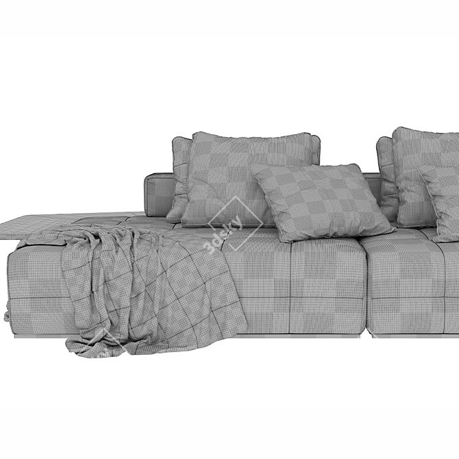 Contemporary Sofa Lawrence "Clan" Minotti 3D model image 3