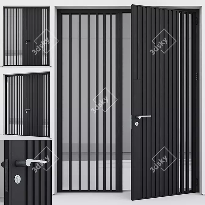 Modern Aluminium Door 226 3D model image 1