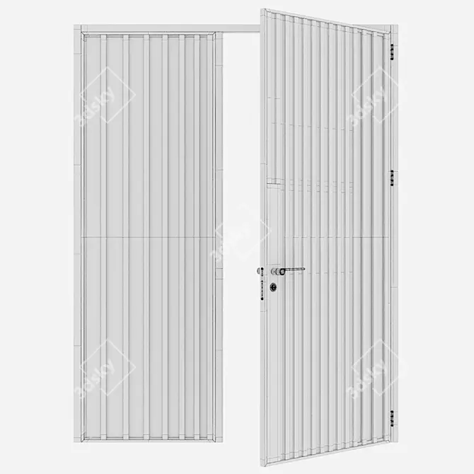 Modern Aluminium Door 226 3D model image 4