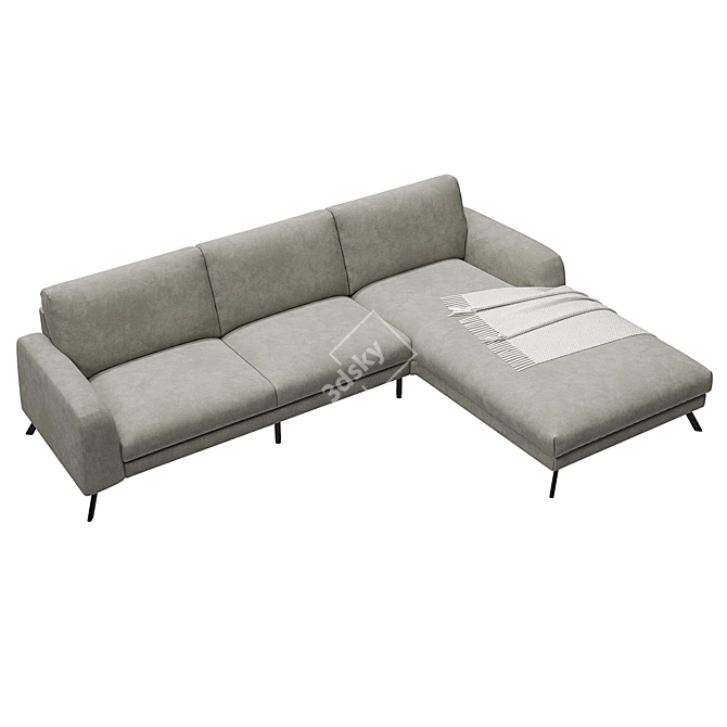 Modern Orlando Kaza Corner Sofa 3D model image 2