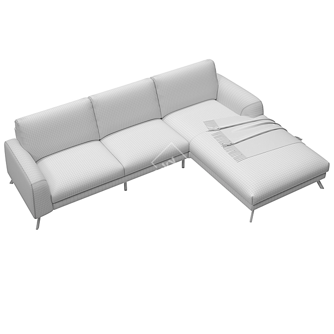 Modern Orlando Kaza Corner Sofa 3D model image 4