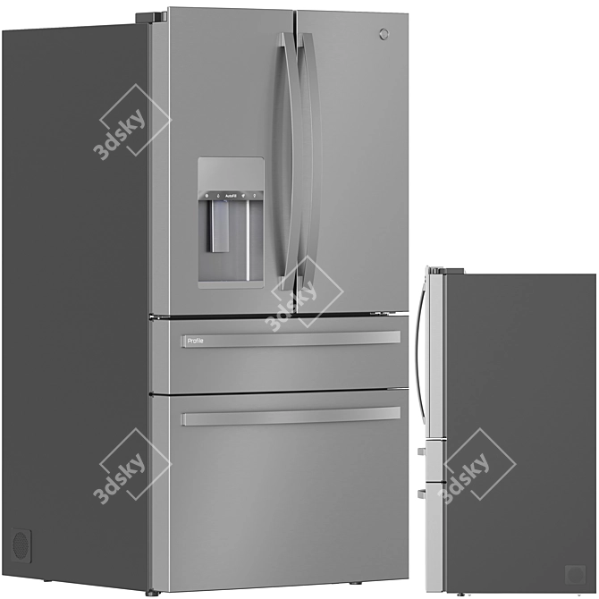 Modern GE Appliance Collection Set 3D model image 4