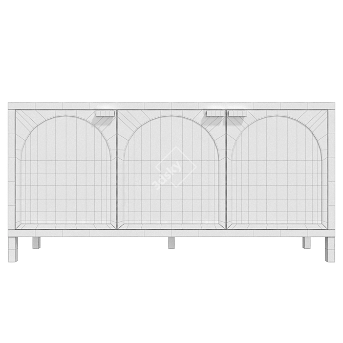 Contemporary Quadro Verna Sideboard 3D model image 2