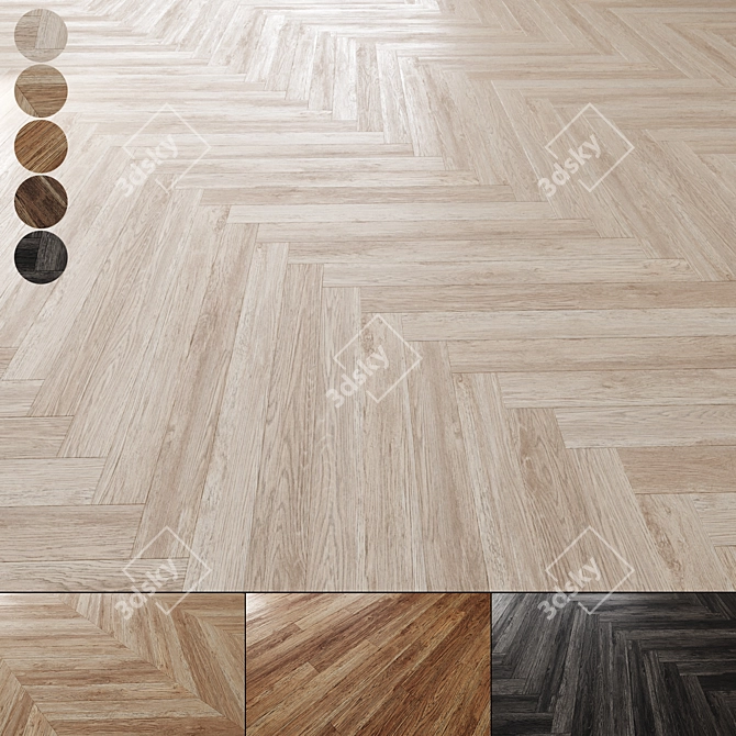 Oak Floor 020 Texture Pack 3D model image 1