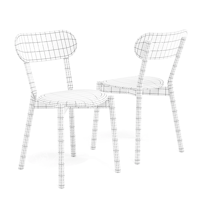 Karimoku Castor Plus Dining Chair 3D model image 4