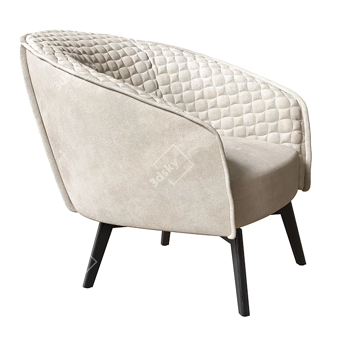 Modern Bruno Armchair for Stylish Living 3D model image 2