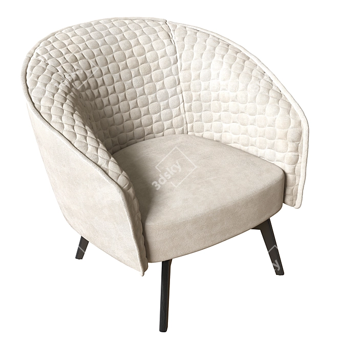 Modern Bruno Armchair for Stylish Living 3D model image 5