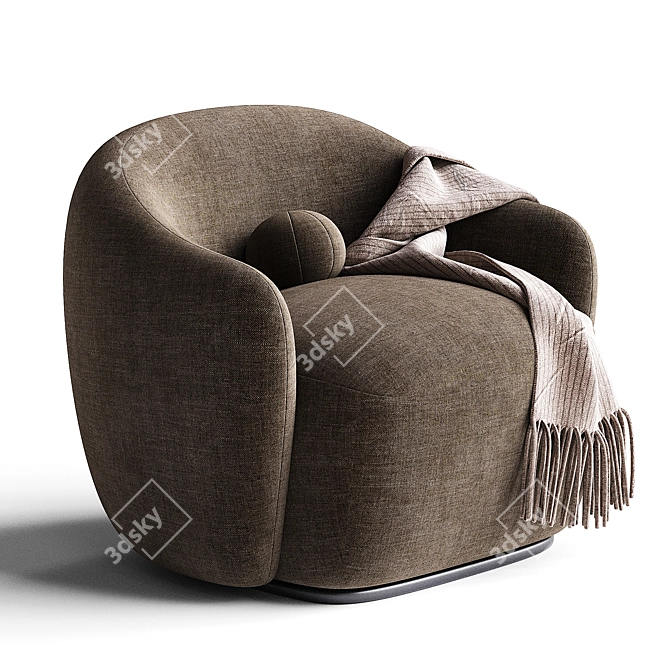 Modern Fogia Barba Armchair Design 3D model image 2