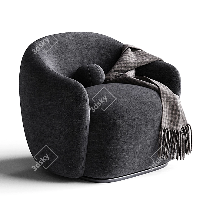 Modern Fogia Barba Armchair Design 3D model image 3