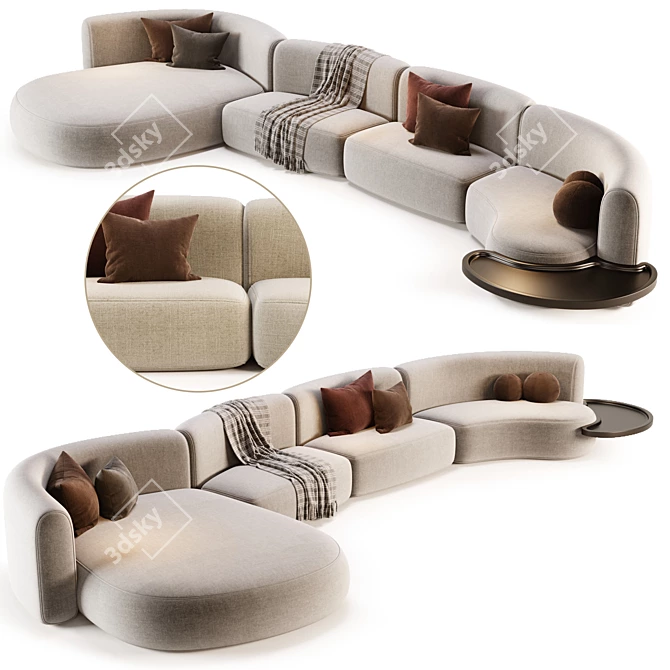 Delcourt OZE Modular Sofa 3D model image 1