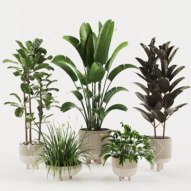 Vibrant 3D Plants Set 20 3D model image 1