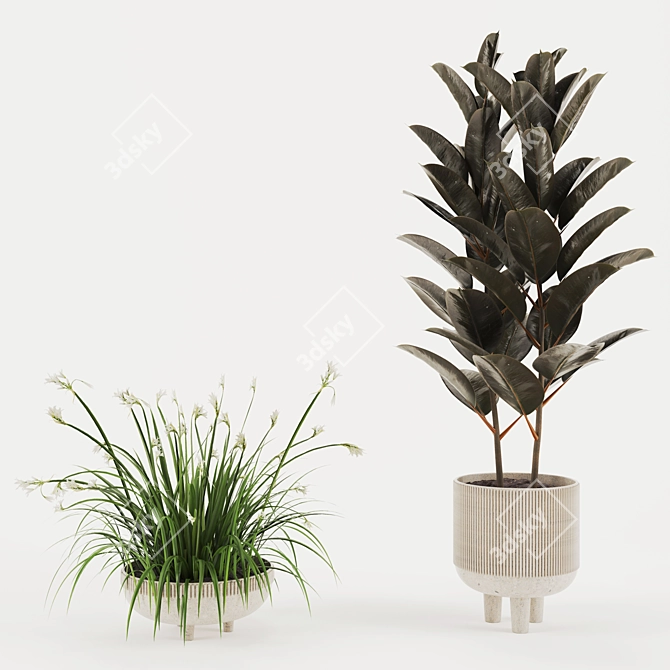 Vibrant 3D Plants Set 20 3D model image 3