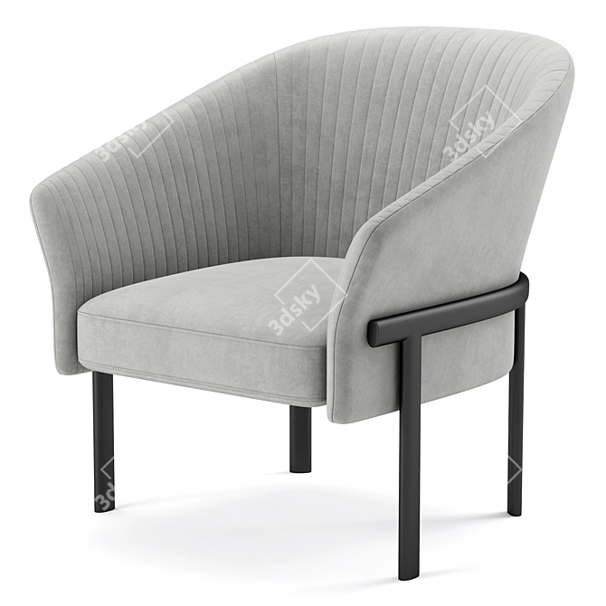 Valmy Armchair 3D Model Mesh 3D model image 3