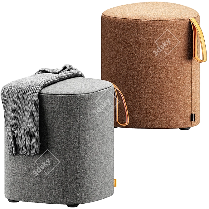 Cascando Pully Pouf Set 3D model image 1