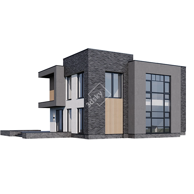 Customizable Villa Model 3D model image 3