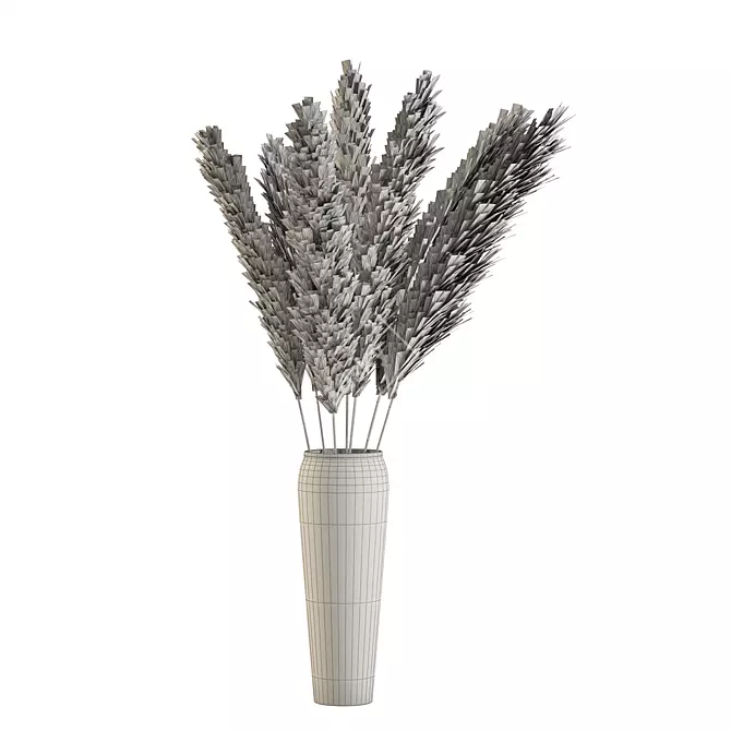 Pampas Bouquet Dried Plant 2013 3D model image 4