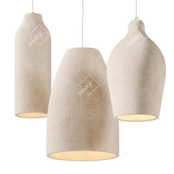 Vakkerlight Concrete Gypsum Pendant Lights 3D model image 1