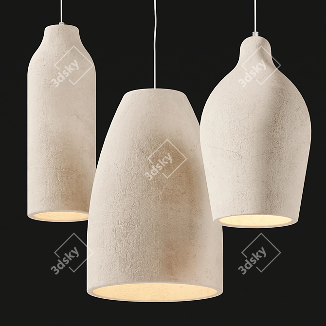 Vakkerlight Concrete Gypsum Pendant Lights 3D model image 2