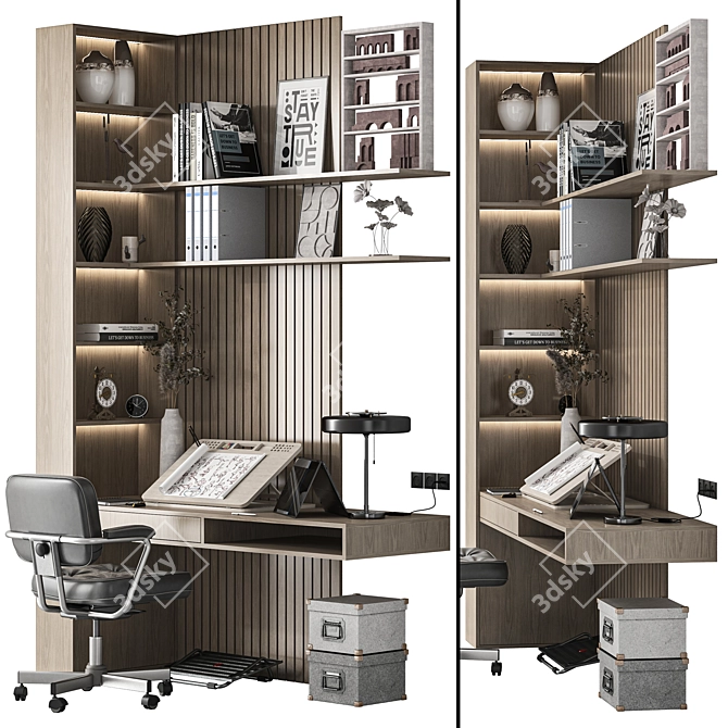 Product Title: Workspace Set Essentials 3D model image 1