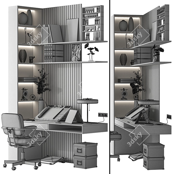 Product Title: Workspace Set Essentials 3D model image 4