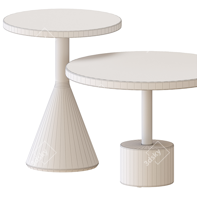 Modern Melano Coffee & Side Tables 3D model image 4