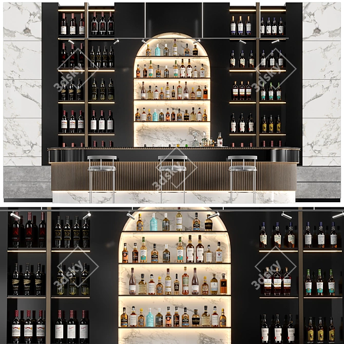 Luxury Bar Furniture Collection 3D model image 1