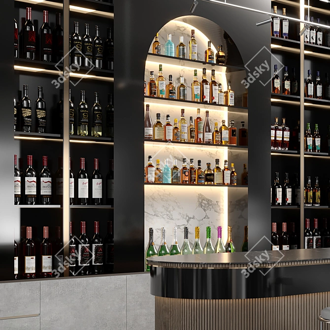 Luxury Bar Furniture Collection 3D model image 4