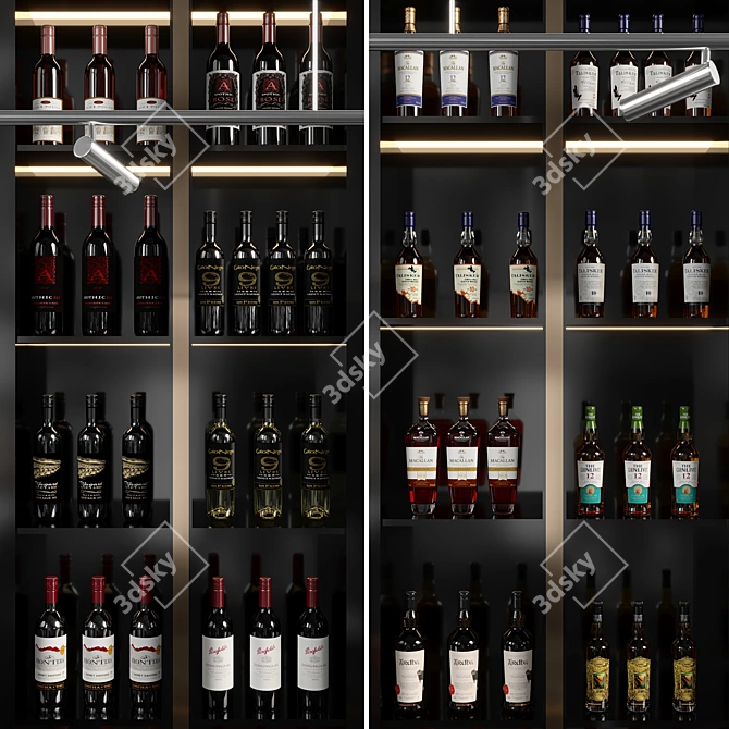 Luxury Bar Furniture Collection 3D model image 5