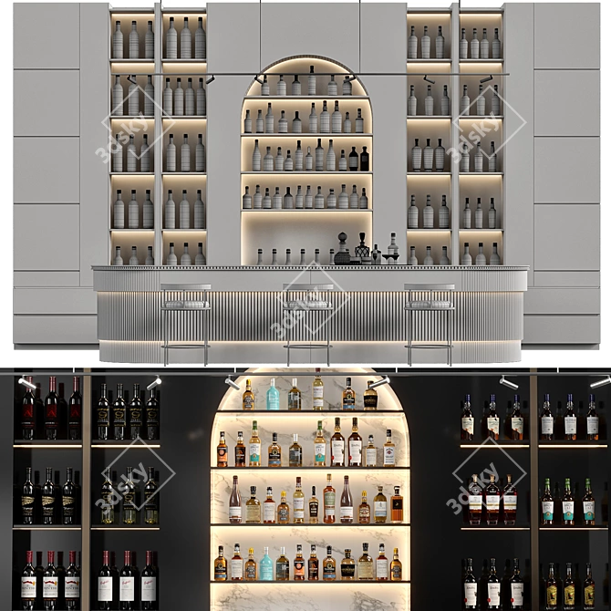 Luxury Bar Furniture Collection 3D model image 6