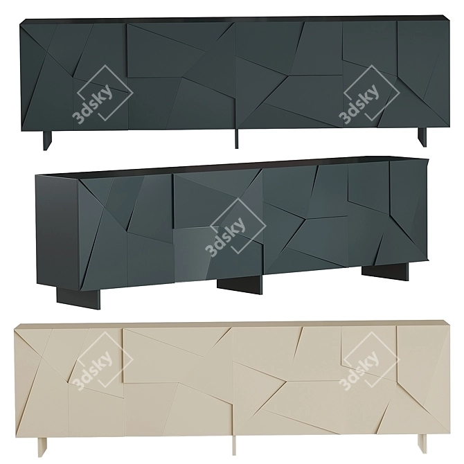 Modern Concrete Sideboard Dall'Agnese 3D model image 1