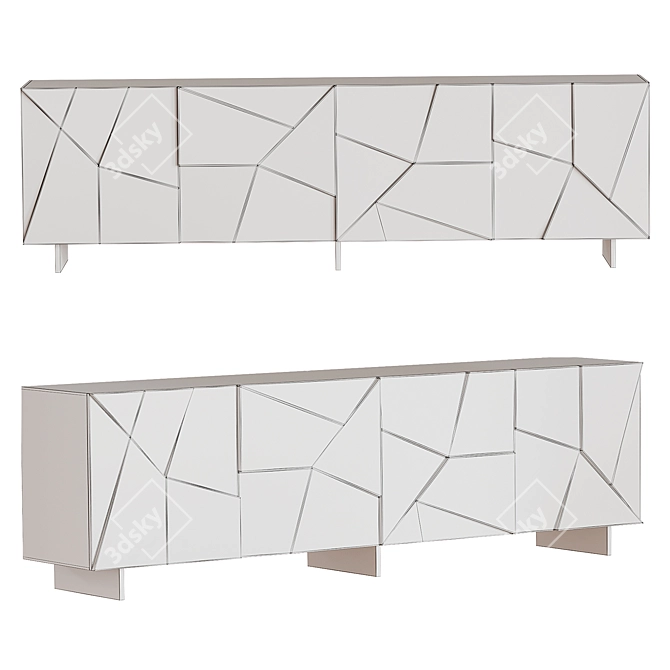 Modern Concrete Sideboard Dall'Agnese 3D model image 3