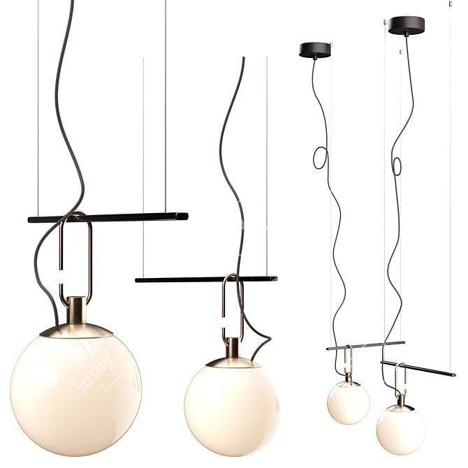 Modern NH Pendant Lamp Collection 3D model image 1