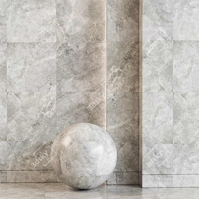 River Marble Stone Collection 3D model image 4