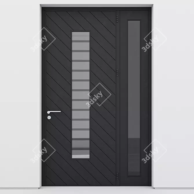 Sleek Aluminium Door 238 3D model image 2