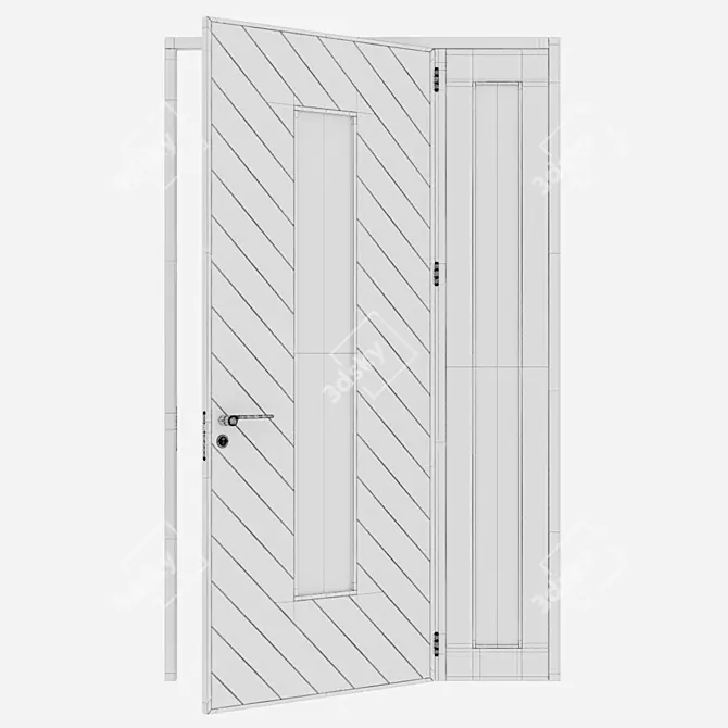 Sleek Aluminium Door 238 3D model image 5