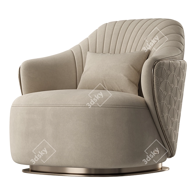 Elegant Adele Armchair by Visionnaire 3D model image 1