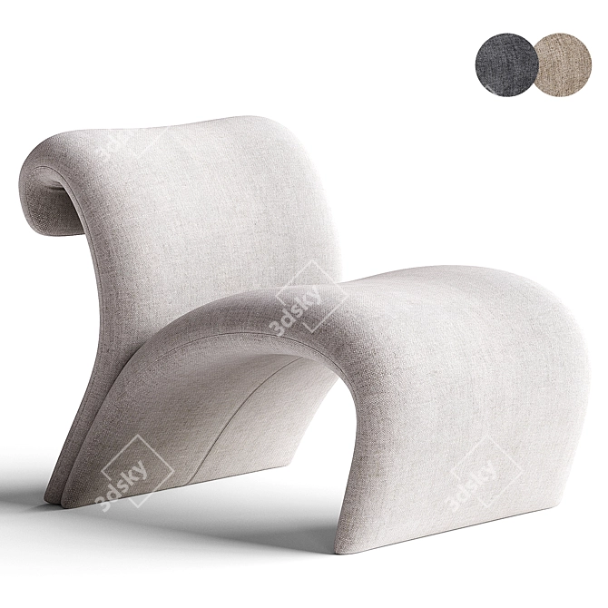 Modern Grey Vignola Chair Design 3D model image 1