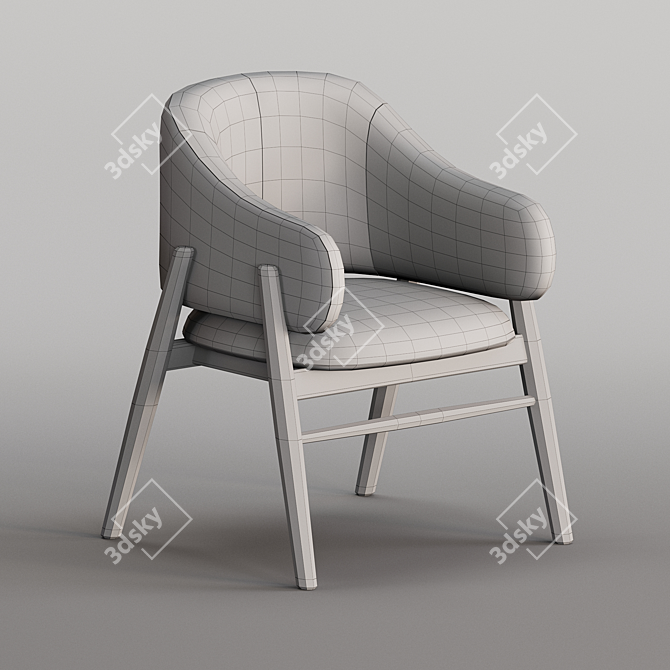 Contemporary Grey Chair Family Look 3D model image 4