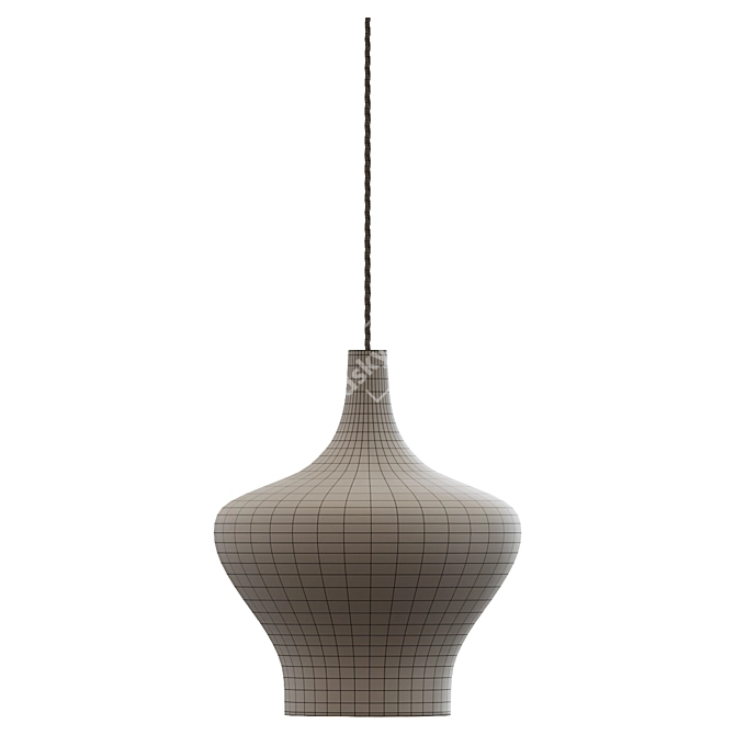  LED Gold Pendant Light 3D model image 2