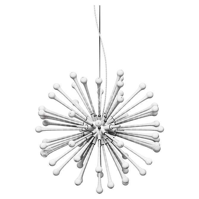 Modern Glass Pendant Light Fixture 3D model image 2