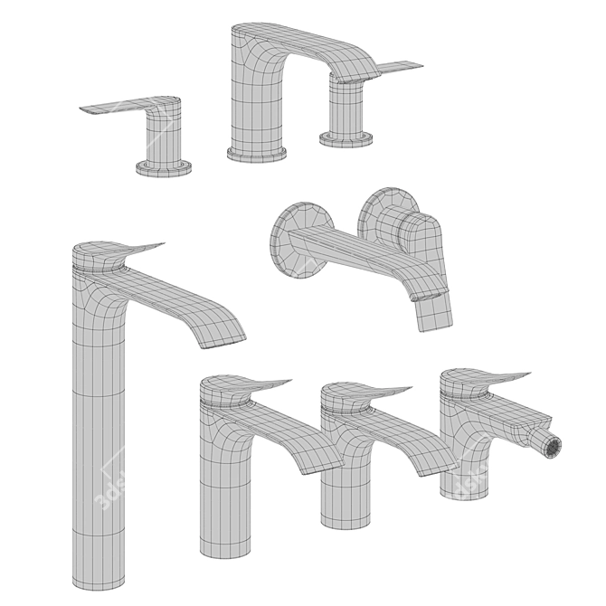 Hansgrohe Vivenis Collection Modern Faucets 3D model image 7