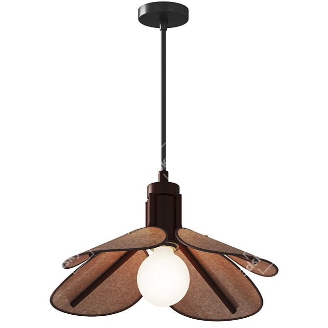 Modern Wood Pendant Light 3D model image 2