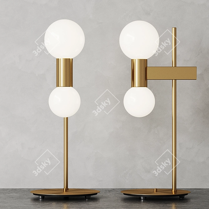 Modern Bubble Table Lamp 50cm 3D model image 5