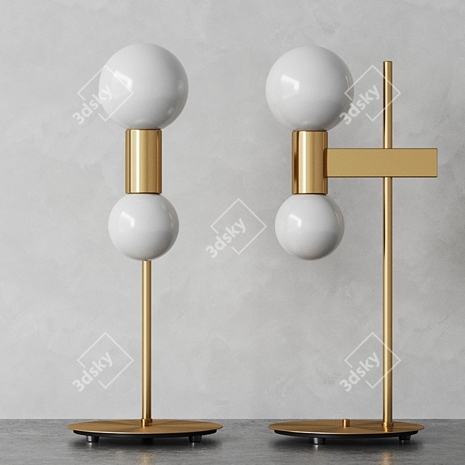 Modern Bubble Table Lamp 50cm 3D model image 7