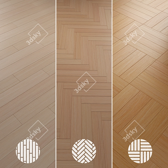 Oak Parquet 094 - Variety Collection 3D model image 2