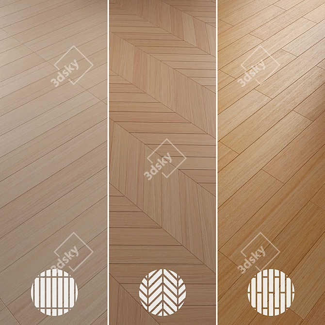 Oak Parquet 094 - Variety Collection 3D model image 3