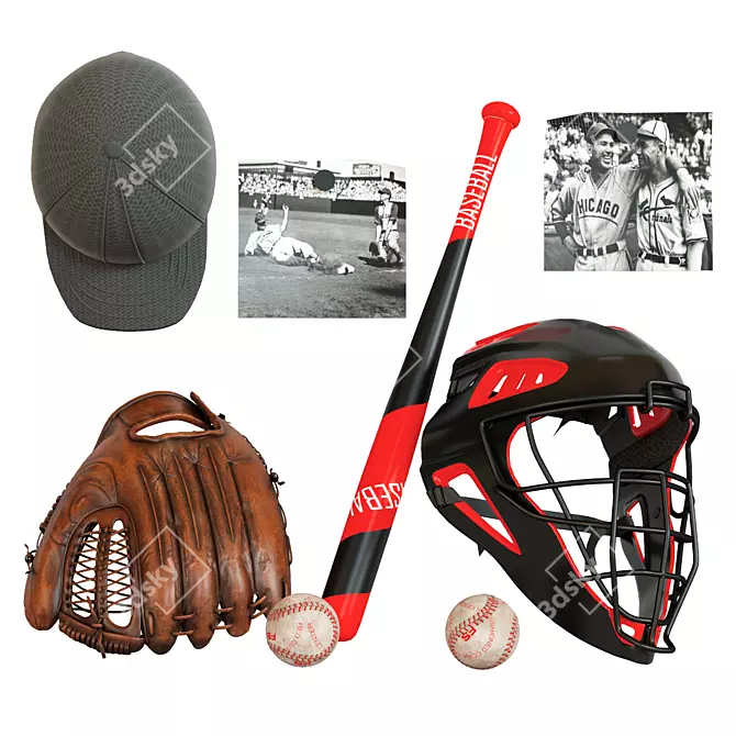 Baseball Sports Kit 3D model image 1