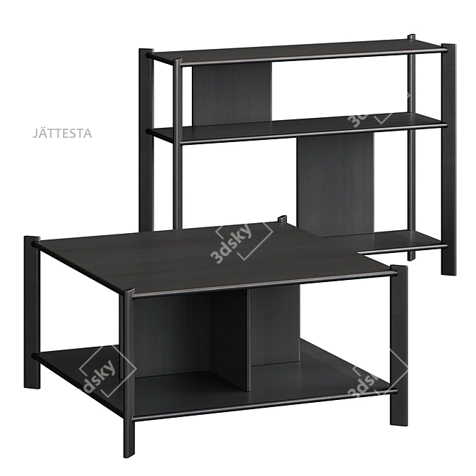 JÄTTESTA IKEA Side Coffee Table 3D model image 5